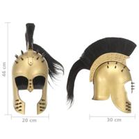 VidaXL Soldatenhelm grieks replica larp staal messingkleurig - thumbnail