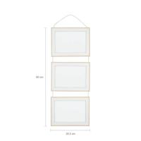 QUVIO Fotolijst wandmontage voor drie foto's - groot - Hout - thumbnail