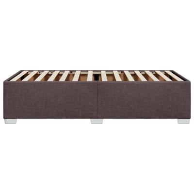 Bedframe zonder matras 100x200 cm stof donkerbruin