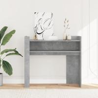 Wandtafel 100x35x90 cm bewerkt hout betongrijs - thumbnail