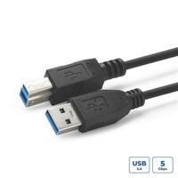 MicroConnect USB3.0AB1B USB-kabel 1m 3.2 Gen 1 (3.1 Gen 1) USB A USB B zwart - USB-kabel (1 m, USB A, USB B, 3.0 (3.1 Gen 1), mannelijke connector/stekker, zwart) - thumbnail