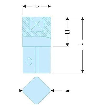 Facom verloopstuk van 1/2" naar 3/4" - S.232B