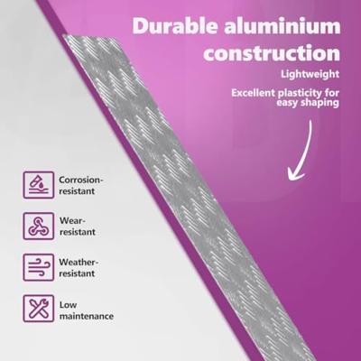 VidaXL Trap tread rechthoekig 2 pcs zilver 80 x 30 cm aluminium