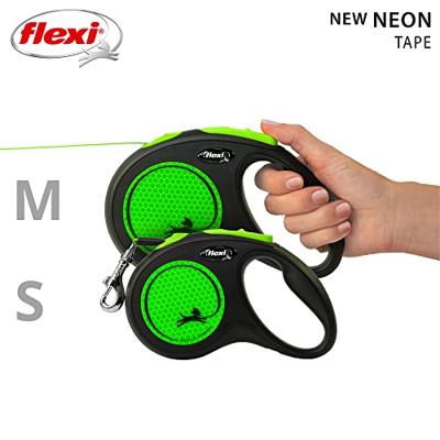 Flexi rollijn new neon tape zwart / groen - thumbnail