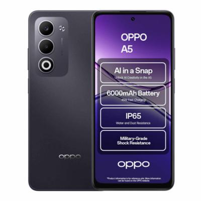 OPPO A5 5G 4 GB RAM + 128 GB ROM, ontgrendelde smartphone met AI, 6,67 inch 120 Hz-scherm, 50 MP AF-camera, 6000 mAh-batterij, IP65, Aurora Green (inclusief 45 W SUPERVOOC-oplader)