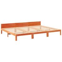 Bedframe zonder matras 240x200 cm massief grenenhout wasbruin - thumbnail