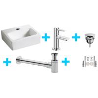 Wiesbaden Fonteinset Leto Fontein en Amador Toiletkraan - Chroom - thumbnail