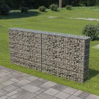 VidaXL Schanskorfmuur met deksels 200x20x85 cm gegalvaniseerd staal - thumbnail