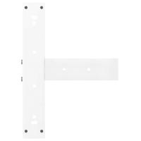 Bartafelpoten 2 st T-vormig 40x35x(100-101) cm staal wit - thumbnail