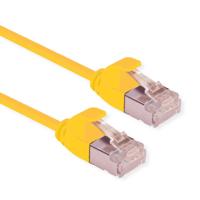 ROLINE GREEN F/UTP DataCenter Patchkabel Cat.6A (Class EA), LSOH, extra dun, geel, 1 m - thumbnail