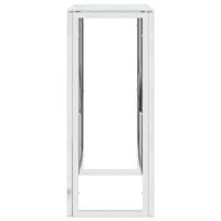 Wandtafel 70x30x70 cm roestvrij staal en glas - thumbnail