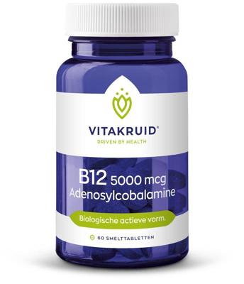 Vitakruid B12 5000 mcg Actief Adenosylcobalamine Tabletten Vitakruid B12 5000 mcg Actief Adenosylcobalamine Tabletten