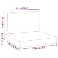 Palletkussens 2 st oxford stof taupe - thumbnail