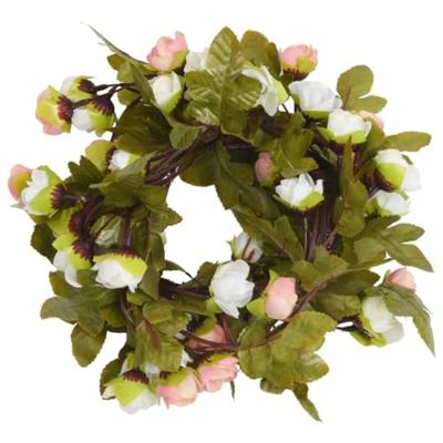 VidaXL Kerstslingers met bloemen 6 st 215 cm champagnekleurig VidaXL Kerstslingers met bloemen 6 st 215 cm champagnekleurig