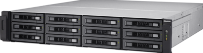 Turbo NAS TVS-EC1280U-SAS-RP-16G (non-ECC ram) - NAS-server - 12 bays - rack-uitvoering - 0, 1, 1E, 5, 6, 10, JBOD - Gigabit Ethernet