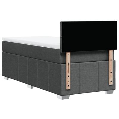 Boxspring met matras stof donkergrijs 120x200 cm - thumbnail