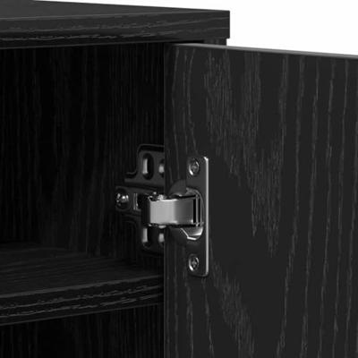 VidaXL Schoenenkast 60x35x92 cm spaanplaat zwart eikenkleurig VidaXL Schoenenkast 60x35x92 cm spaanplaat zwart eikenkleurig