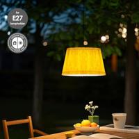 Papieren Gevouwen Lampenkap - Conisch - Geel - ø40 x 24 cm - E27 fitting - Voor Staande Lamp - Ontworpen voor woonkamer en eetkamer - thumbnail