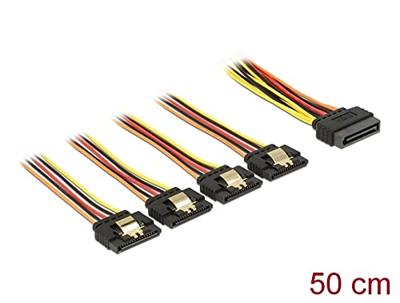 Delock 60158 0.5m SATA 15-pin Multi kleuren SATA-kabel