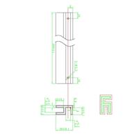 Aquasplash Pro Line Hoekprofiel voor Zijwand 8 mm Glas 200 cm Gun Metal Light Aquasplash - thumbnail