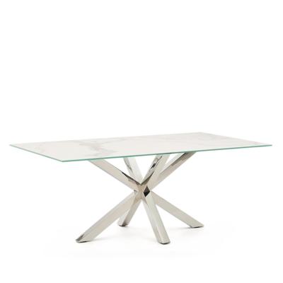 Kave Home Eettafel 'Argo' Keramiek, 200 x 100cm, kleur Wit