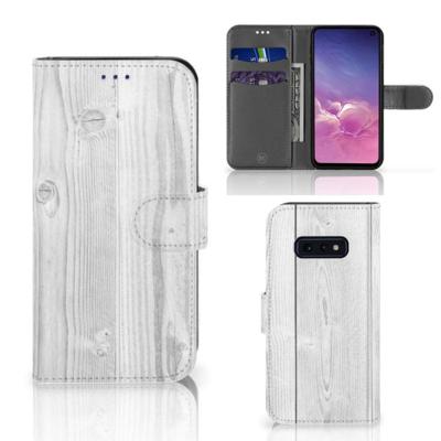 Samsung Galaxy S10e | Book Style Case | White Wood