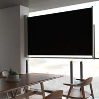 VidaXL Tuinscherm uittrekbaar 140x300 cm zwart - thumbnail