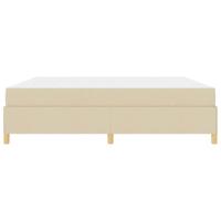 Boxspring bed Anders Wit en Crème 200 x 200 cm Stof - thumbnail