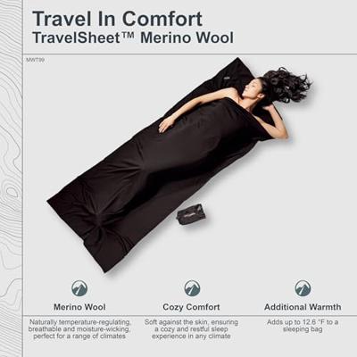 Cocoon Travel Sheet 100% Merino Wool Lakenzak Black Cocoon Travel Sheet 100% Merino Wool Lakenzak Black