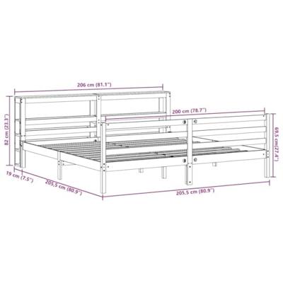 Bedframe zonder matras massief grenenhout 200x200 cm Bedframe zonder matras massief grenenhout 200x200 cm
