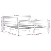Bedframe zonder matras massief grenenhout 200x200 cm - thumbnail