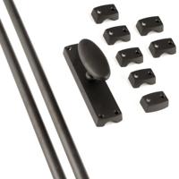 Hardbrass Mariani Raamespagnolet Universeel 3000mm Puur Zwart - thumbnail