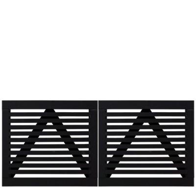 Zwart Houten Dubbele Tuinpoort Tokyo 200 x 90 CM Zwart Houten Dubbele Tuinpoort Tokyo 200 x 90 CM