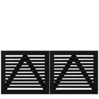 Zwart Houten Dubbele Tuinpoort Tokyo 200 x 90 CM - thumbnail