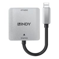 Lindy 43296 video kabel adapter 0,12 m USB Type-C DVI-D Grijs - thumbnail