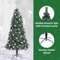 Kunstkerstboom met verlichting en ballenset Groen 180 cm PET - thumbnail