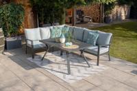 Sergio L/D set 3-dlg links carbon black/mint grey bank L 262 x B 200 x H 85 cm Garden Impressions - Garden impressions - thumbnail