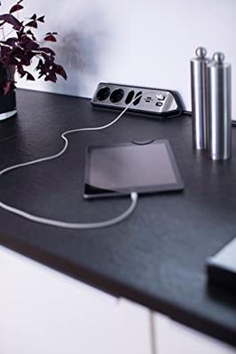 Brennenstuhl brennenstuhl®estilo hoekaansluitdoosstrook met USB laadfunctie 4-weg 2x b eschermend contactdoos & 2 - 1153590410 - thumbnail