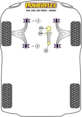 Silentblock Powerflex EXH015