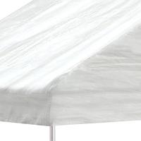 Prieel met dak 15,61x2,28x2,69 m polyetheen wit - thumbnail