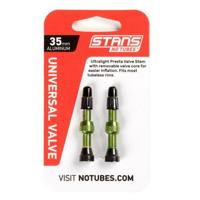 STANS Stan&apos;s valve stem aluminium (pair) - universal, presta - green - 35mm - thumbnail
