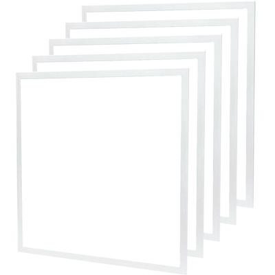 LED Paneel 60x60 5 Pack - Aigi Limno Slim - Helder/Koud Wit 6500K - 32W - Smart LED - Slimme LED - Dimbaar - Inbouw Vierkant - Mat Wit - Flikkervrij