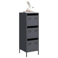 Hoge kast 39x35x103,5 cm staal antracietkleurig - thumbnail