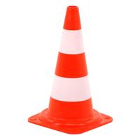 Verkeerskegel oranje wit - 30 cm - zachte kegel - thumbnail