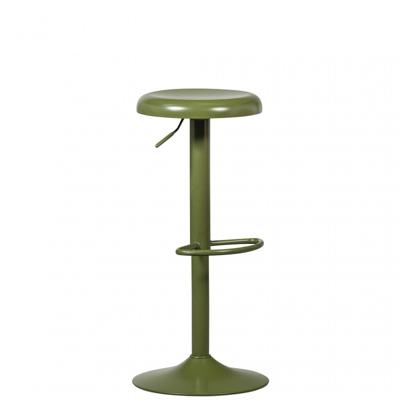 WOOOD Verstelbare Barkruk 'Isaac' kleur Warm Groen (zithoogte 61-81cm)