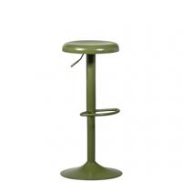 WOOOD Verstelbare Barkruk 'Isaac' kleur Warm Groen (zithoogte 61-81cm) - thumbnail