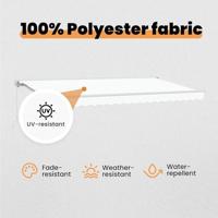 VidaXL Inklapbaar zonnescherm wit 400 x 200 cm polyester en metaal - thumbnail