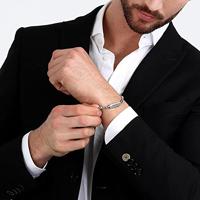 Maserati Roestvrij staal 22 cm Heren armband - thumbnail