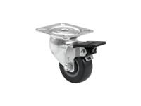 ROADINGER Swivel Castor 50mm grey with brake - thumbnail
