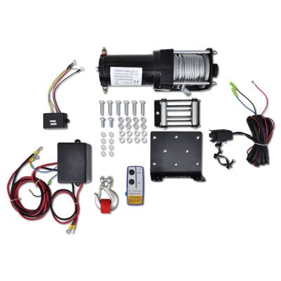 VidaXL Elektrische lier 12 v 1360 kg met montageplaat en rollenvenster